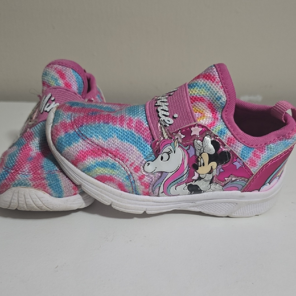 Disney Minnie Mouse 6c Kids Sneakers - Pink and Blue